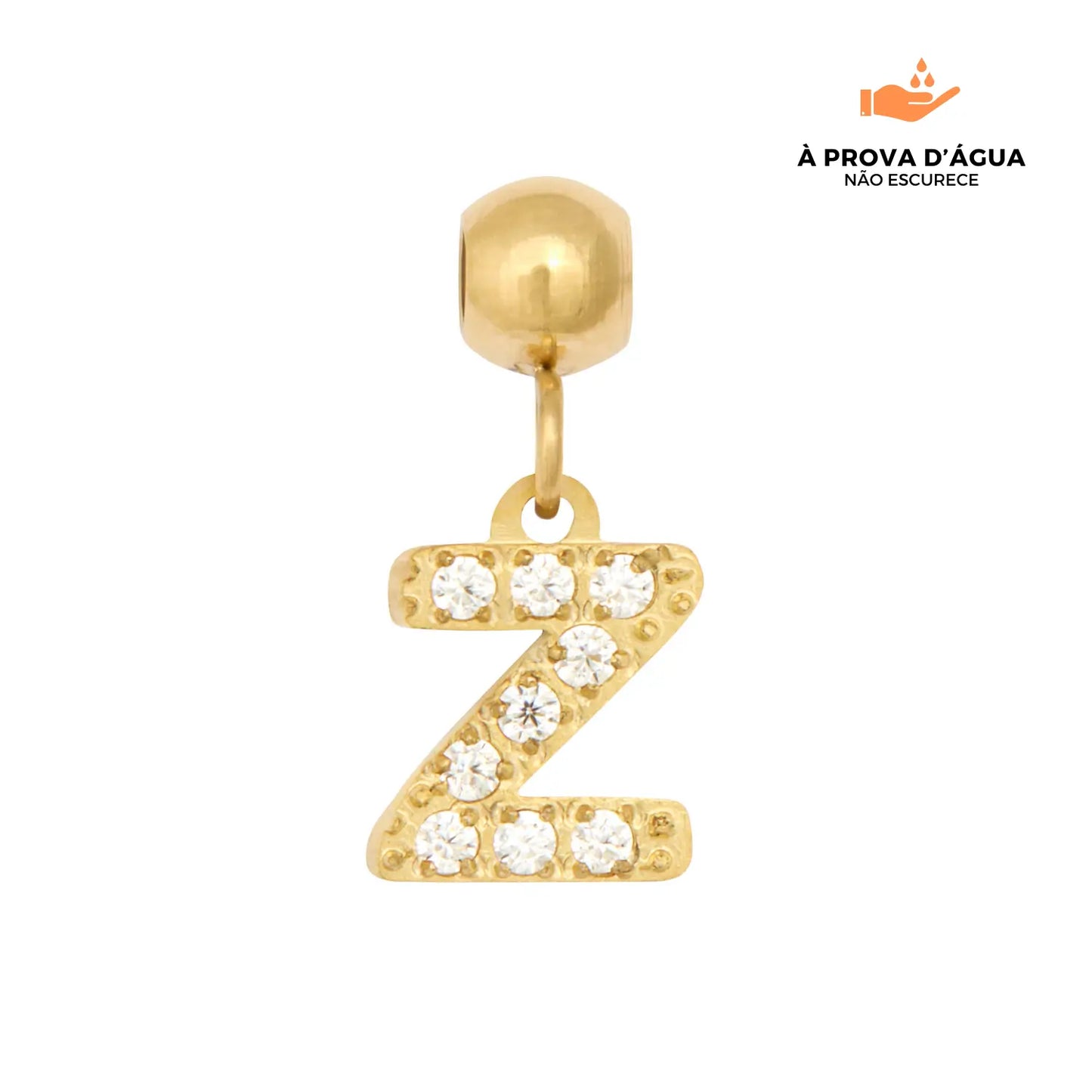Pingente Inicial Z Banhado em Ouro 18k