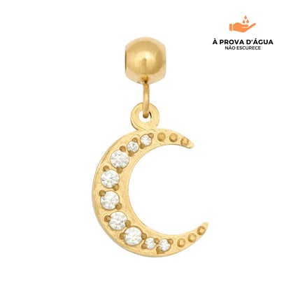 Pingente Luz da Lua Banhado em Ouro 18k