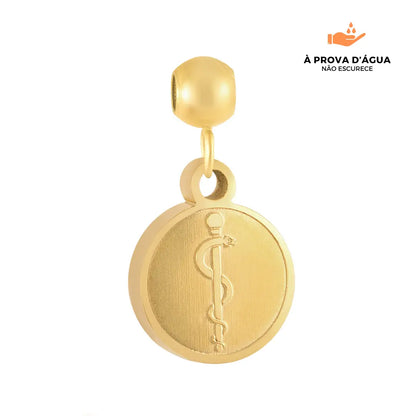Pingente Medicina Banhado em Ouro 18k