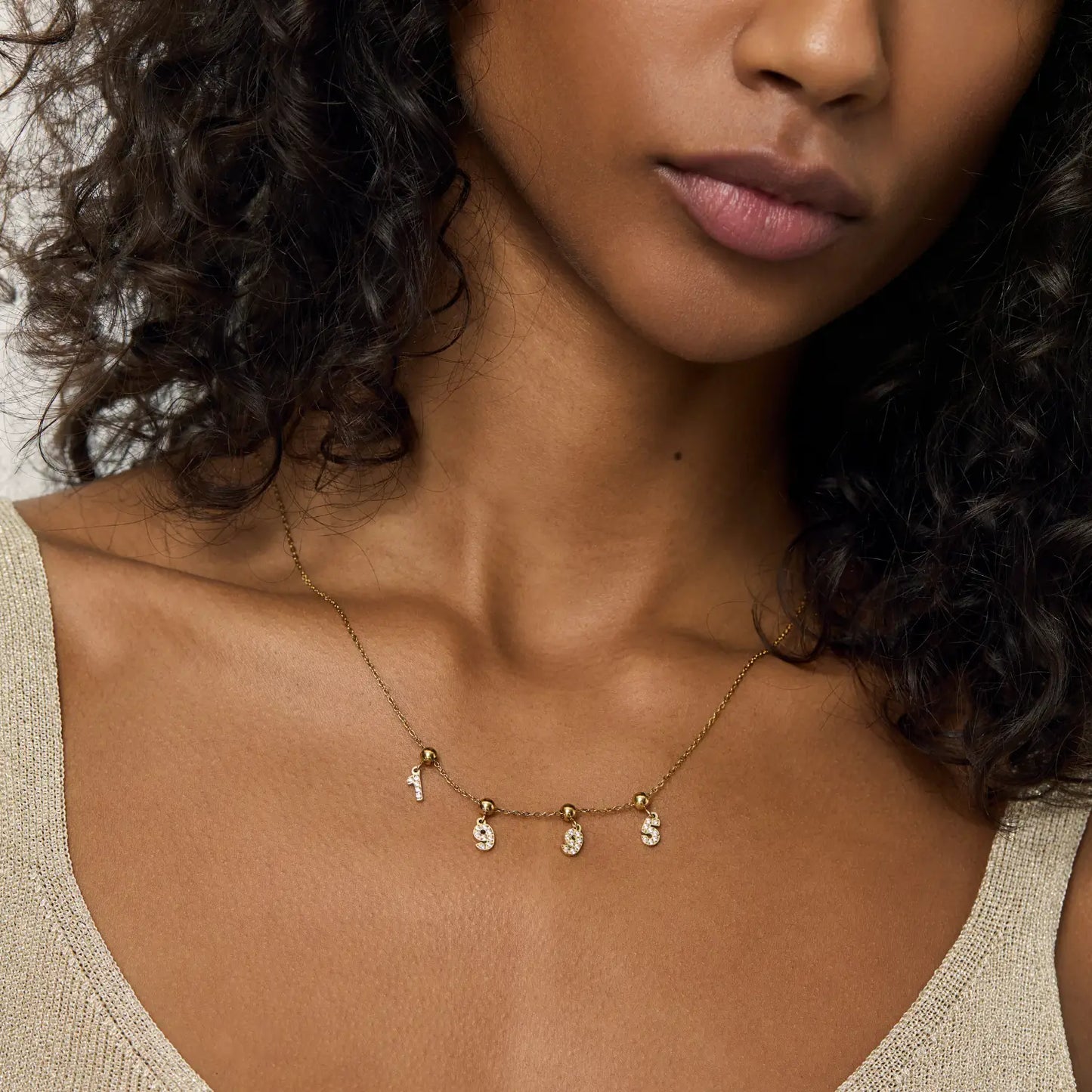 Pingente Número 5 Banhado em Ouro 18k