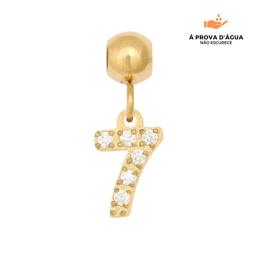 Pingente Número 7 Banhado em Ouro 18k