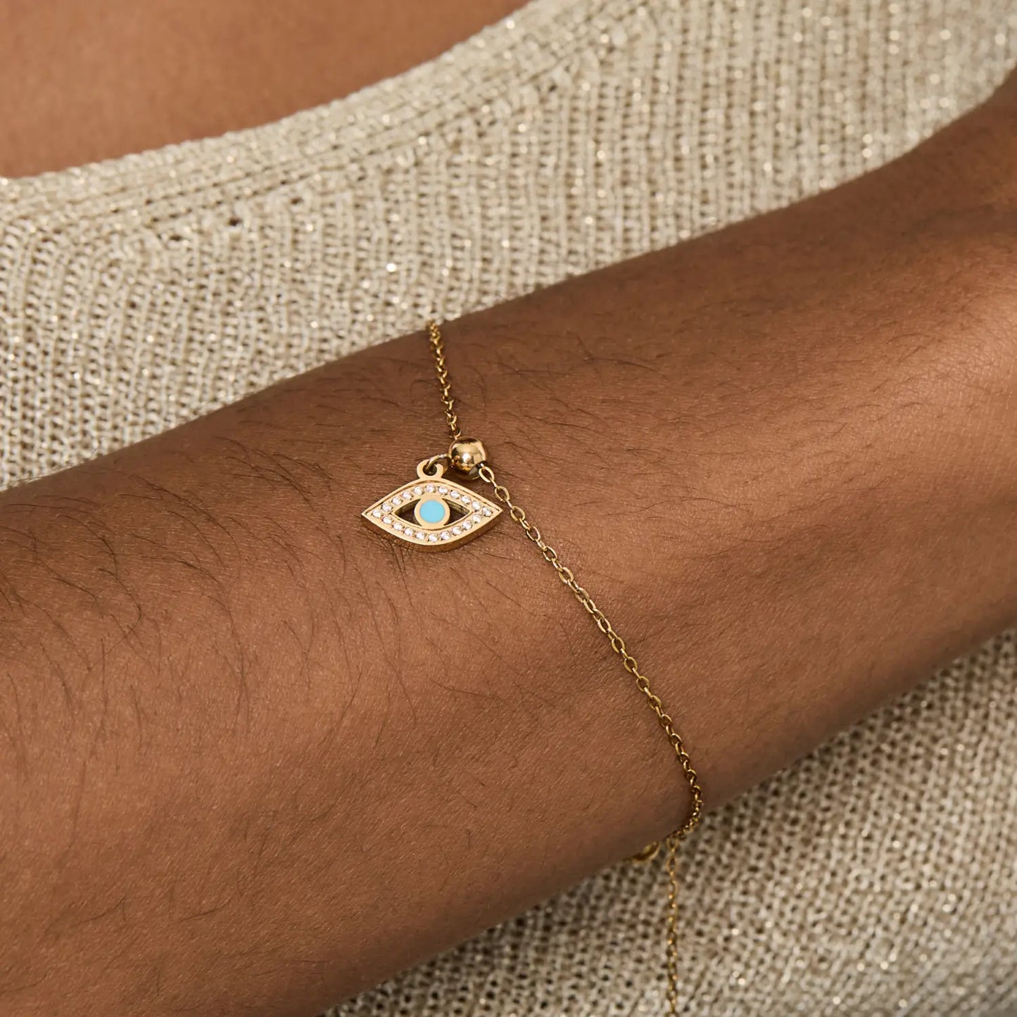 Pingente Olho Grego Banhado em Ouro 18k