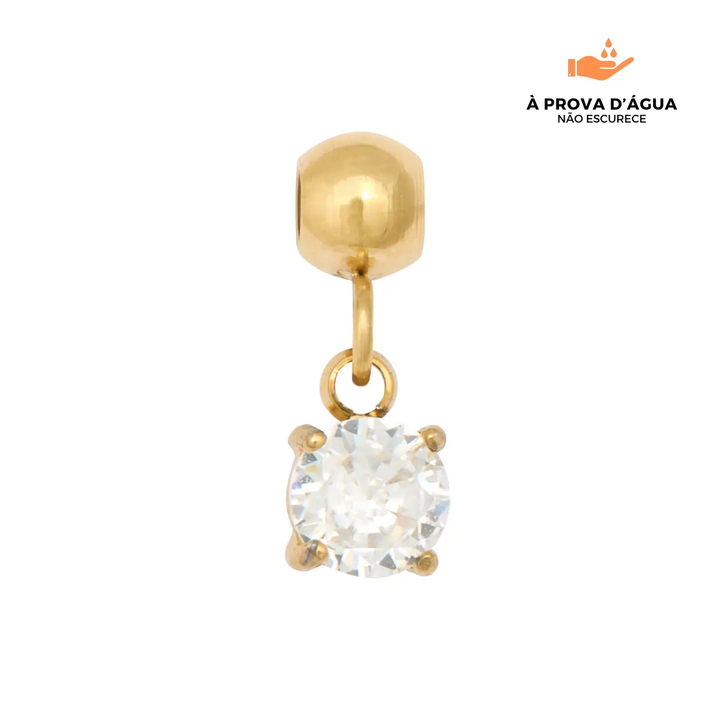 Pingente Ponto de Luz Banhado em Ouro 18k