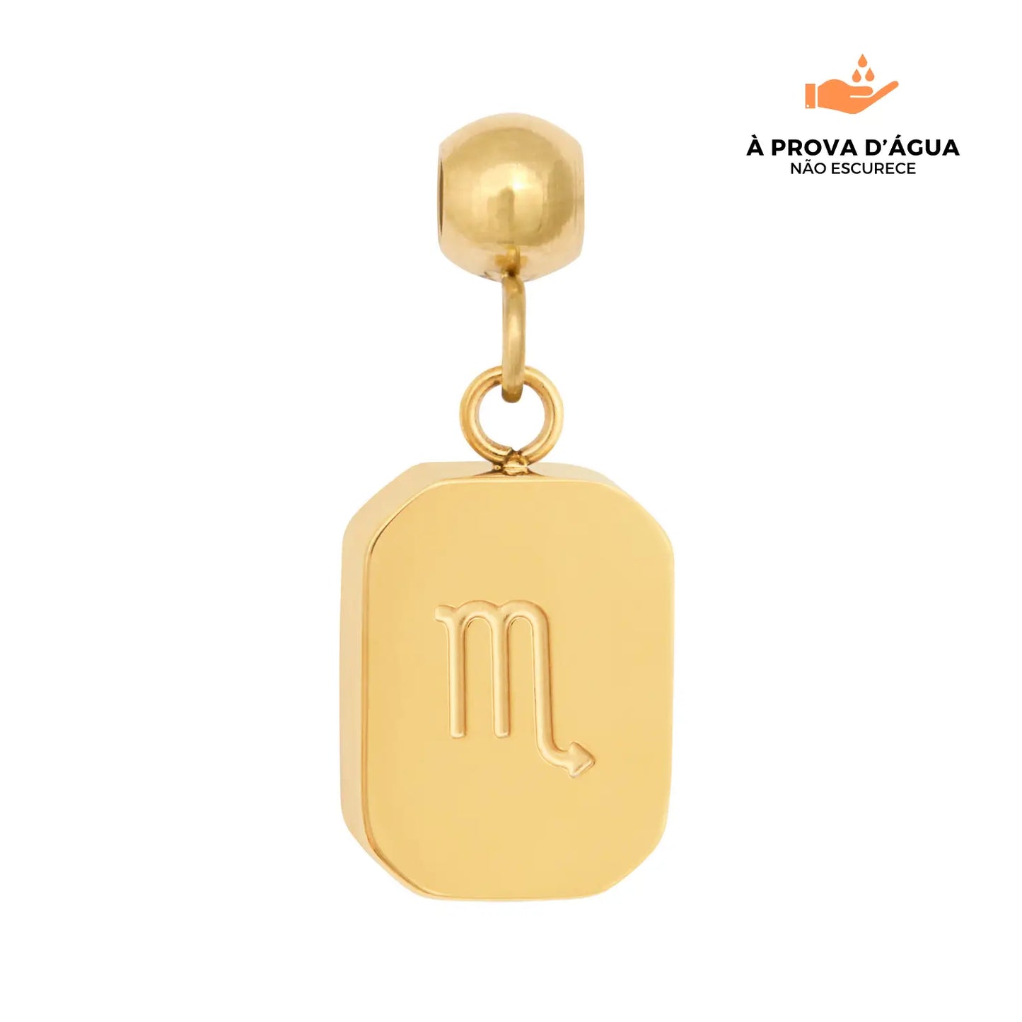 Pingente Signo Escorpião Banhado em Ouro 18k