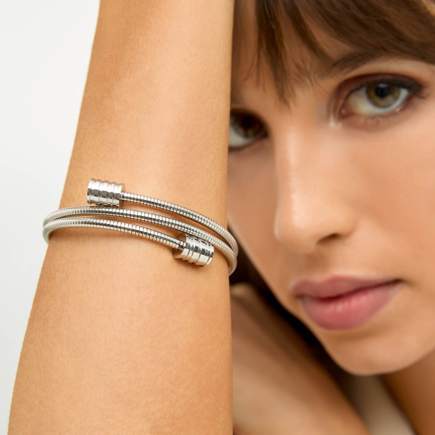 Bracelete Twister Banhado em Prata