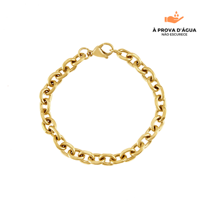 Pulseira Elos Clássico Banhado em Ouro 18k