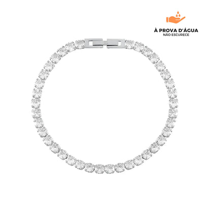 Pulseira Riviera Banhada em Prata