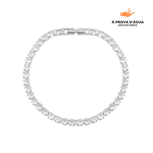 Pulseira Riviera Banhada em Prata