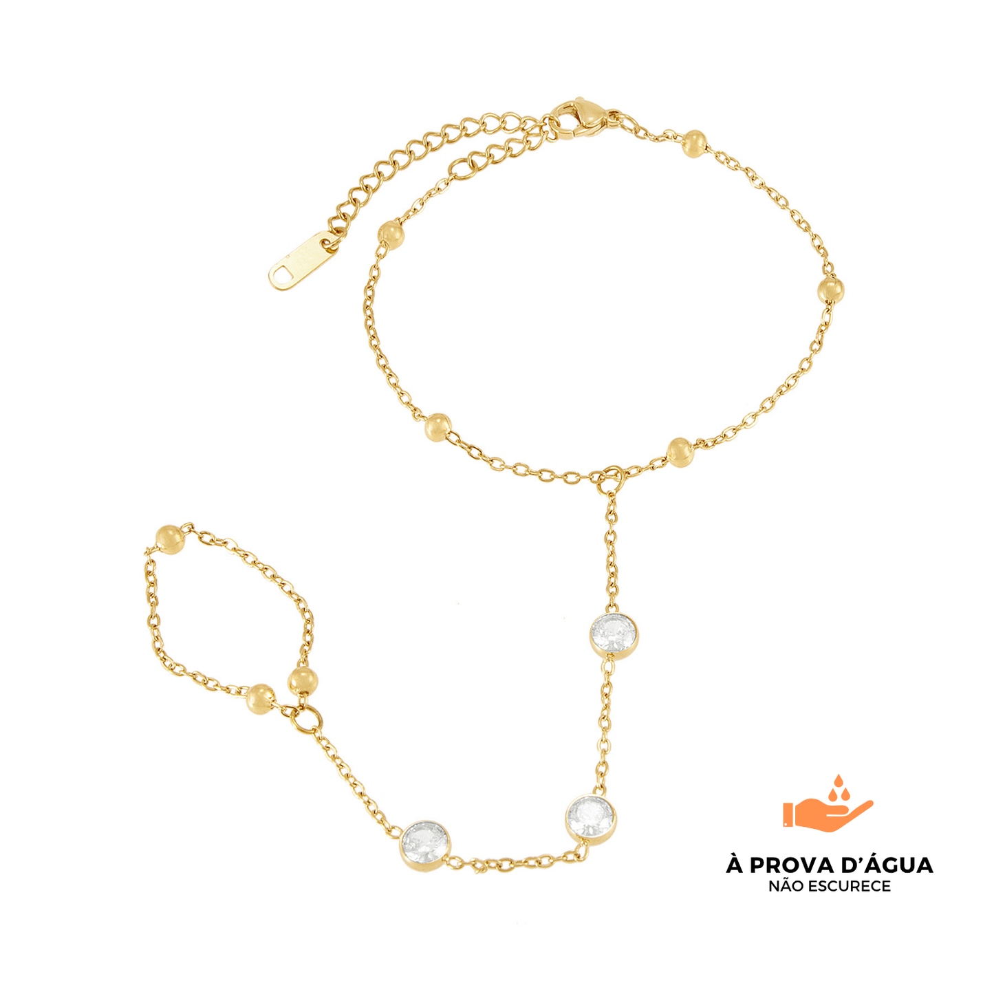 Pulseira de Mão Bali Banhado em Ouro 18k