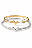 Bracelete V Lumina Banhado em Ouro 18k
