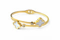 Bracelete Trevo Duplo Banhado em Ouro 18k