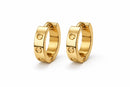 Trio de Brincos de Argola Glamour Banhados em Ouro 18k