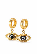 Brincos de Olho Grego Banhado em Ouro 18k