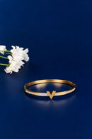 Bracelete V Lumina Banhado em Ouro 18k