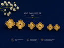 Brinco Trio Trevo dourado