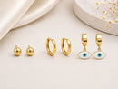 Brinco Trio Olho Grego Dourado Banhado 18k