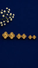 Brinco Trio Trevo dourado