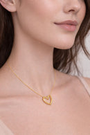 Colar Coração Banhado em Ouro 18k