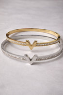 Bracelete V Lumina Banhado em Ouro 18k