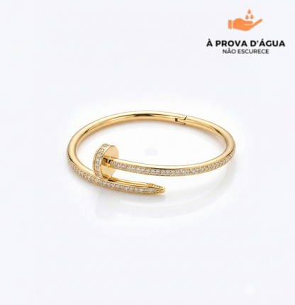 Bracelete Ponta Lone Diadema Banhado em Ouro 18k