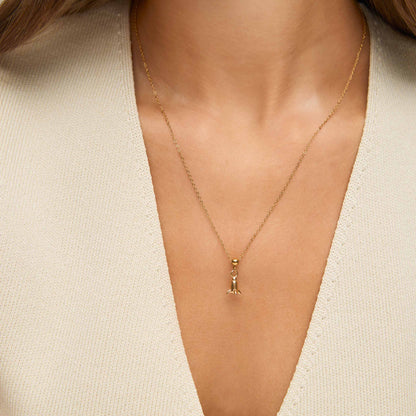 Pingente Foguete Banhado em Ouro 18k