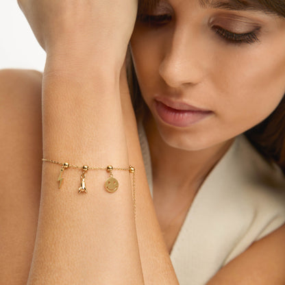 Pingente Foguete Banhado em Ouro 18k