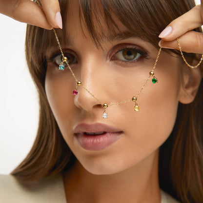 Pingente Ponto de Luz Rubi Banhado em Ouro 18k