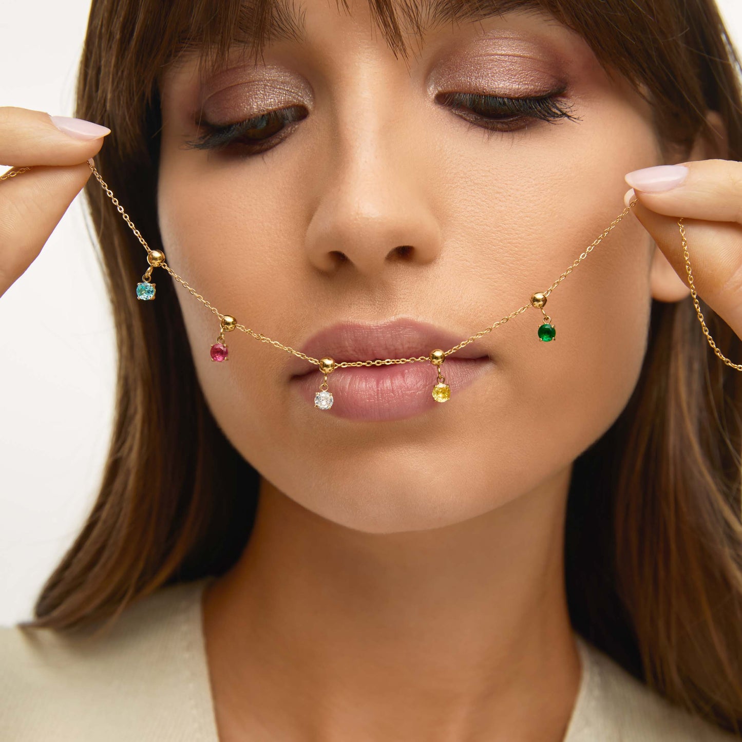 Pingente Ponto de Luz Rubi Banhado em Ouro 18k