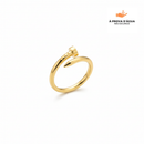 Anel Ponta Lone Banhado em Ouro 18k