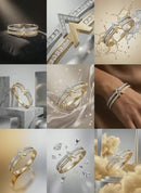 Bracelete V Lumina Banhado em Ouro 18k
